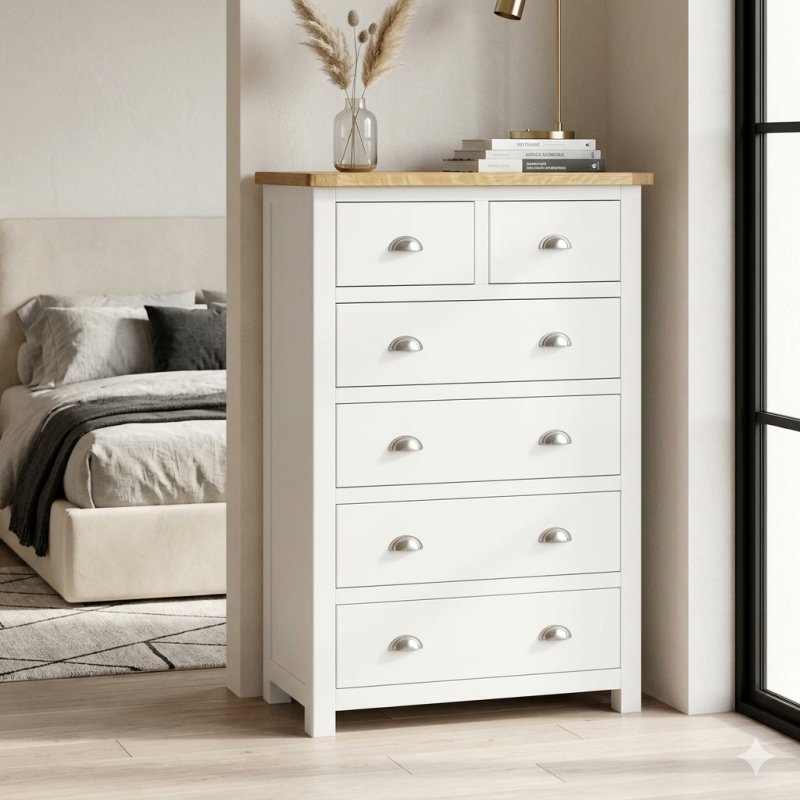 Northwood 2+4 Chest - White Northwood 2+4 Chest - White