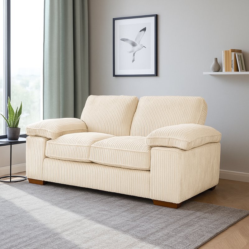 Loxton 3 Seater Sofa In Corduroy Stone - Special (WHILST STOCKS LAST) Loxton 3 Seater Sofa In Corduroy Stone - Special (WHILST STOCKS LAST)