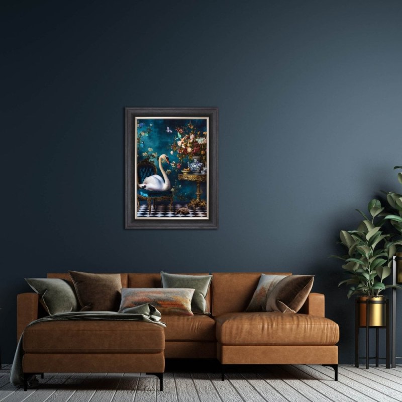 Curiosity Swan at the Stately Home Framed Wall Art Curiosity Swan at the Stately Home Framed Wall Art