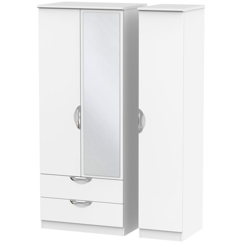Carisbrooke Triple 2 Drawer Mirror Robe Carisbrooke Triple 2 Drawer Mirror Robe