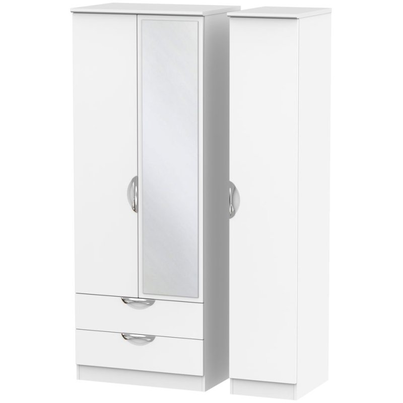 Carisbrooke Tall Triple 2 Drawer Mirror Robe Carisbrooke Tall Triple 2 Drawer Mirror Robe