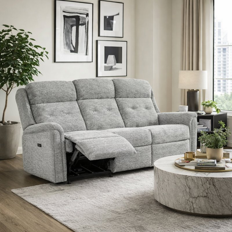 Sherborne Roma Standard Rechargeable Powered Reclining 3 Seater with Head Adjust Sherborne Roma Standard Rechargeable Powered Reclining 3 Seater with Head Adjust