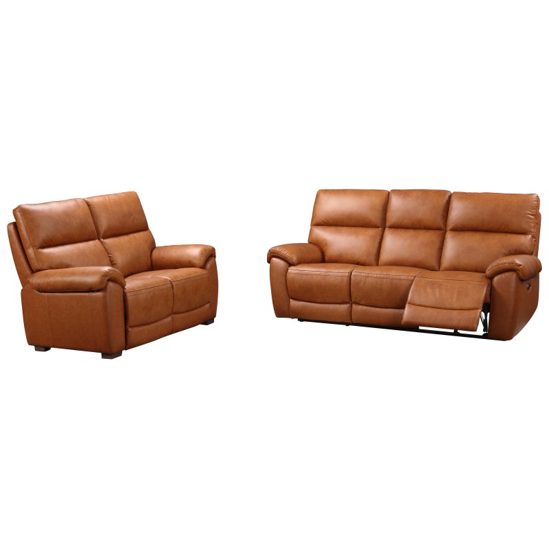 Furniture Link Rio 2 Seater Power Recliner Sofa in Tan