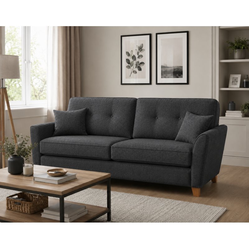 Lebus Adelaide Special 3 Seater Sofa in Lisbon Charcoal