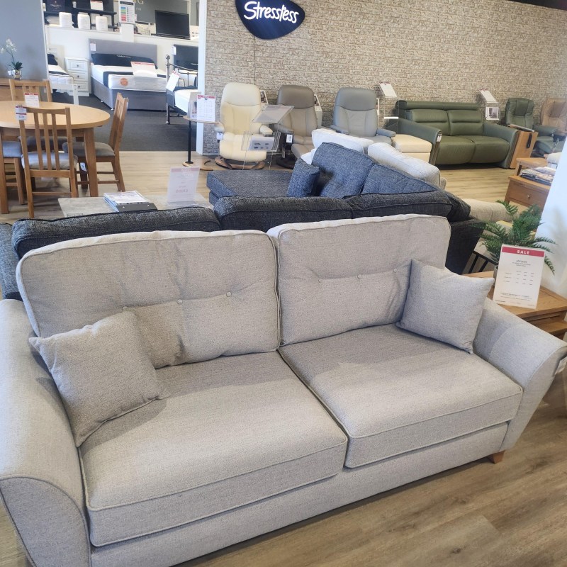 Lebus Adelaide Special 3 Seater Sofa in Lisbon Silver