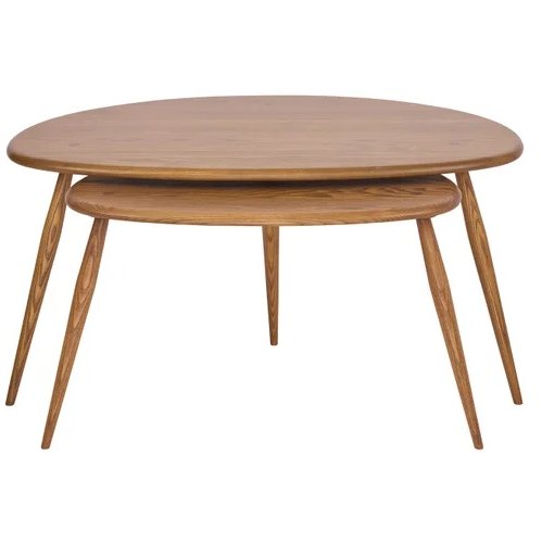 Ercol Collection Pebble Coffee Table Nest Ercol Collection Pebble Coffee Table Nest