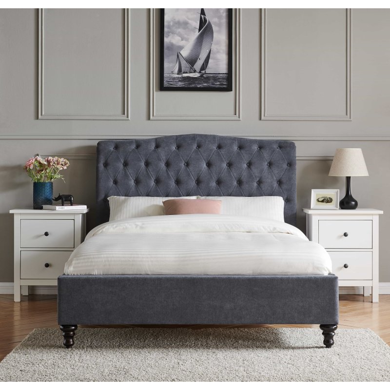 Barcelona Dark Grey Fabric Bedframe Barcelona Dark Grey Fabric Bedframe