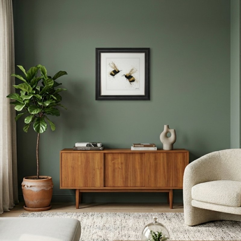 Bee Love - Grey Vegas Frame - 55x55cm Bee Love - Grey Vegas Frame - 55x55cm