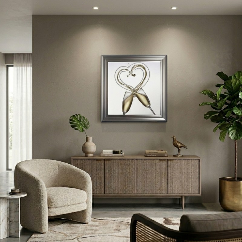 Cheers - Silver Frame - 75x75cm Cheers - Silver Frame - 75x75cm