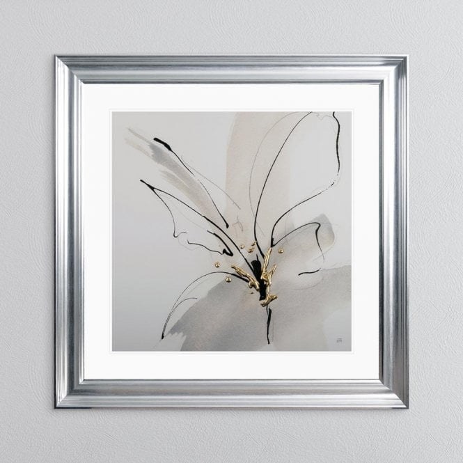 Cool Grey 1 - White Mount Silver Vegas Frame - 90x90cm Cool Grey 1 - White Mount Silver Vegas Frame - 90x90cm