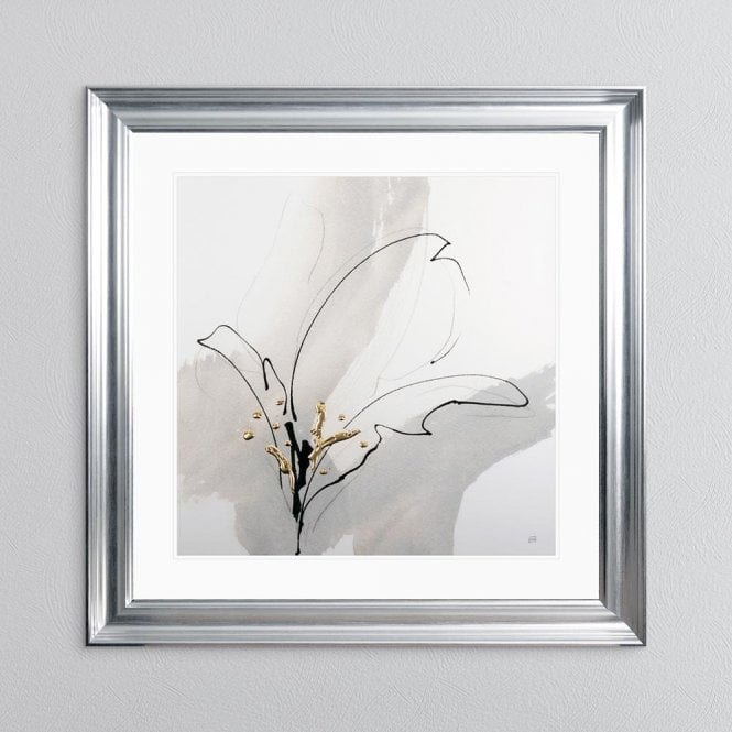 Cool Grey 2 - White Mount Silver Vegas Frame - 90x90cm Cool Grey 2 - White Mount Silver Vegas Frame - 90x90cm