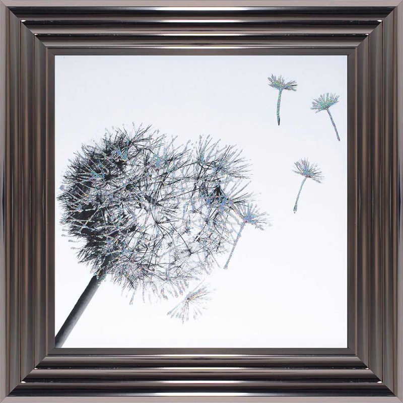 Dandelion Sparkle - Metallic Frame - 55x55cm Dandelion Sparkle - Metallic Frame - 55x55cm