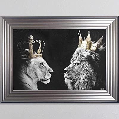 King & Queen of the Jungle - Grey Vegas Frame - 114x74cm King & Queen of the Jungle - Grey Vegas Frame - 114x74cm
