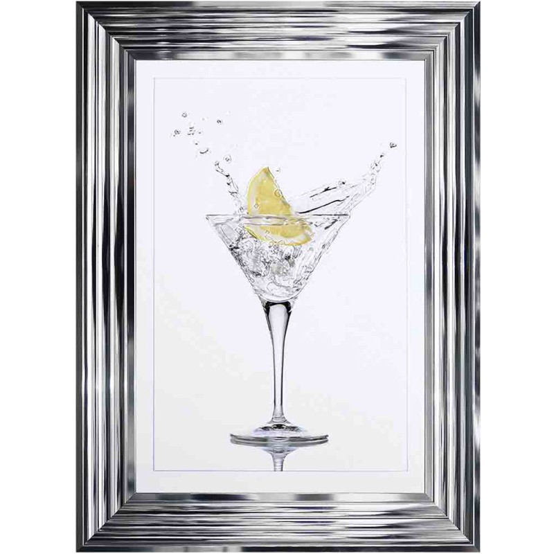 Lemon Splash - Chrome Frame - 55x75cm Lemon Splash - Chrome Frame - 55x75cm