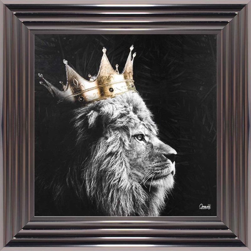 Lion King - Metallic Frame - 75x75cm Lion King - Metallic Frame - 75x75cm