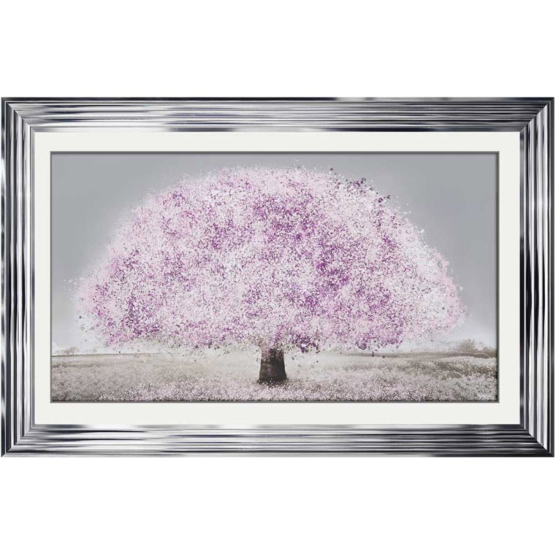 Pink Blossom - Chrome Frame - 114x74cm Pink Blossom - Chrome Frame - 114x74cm