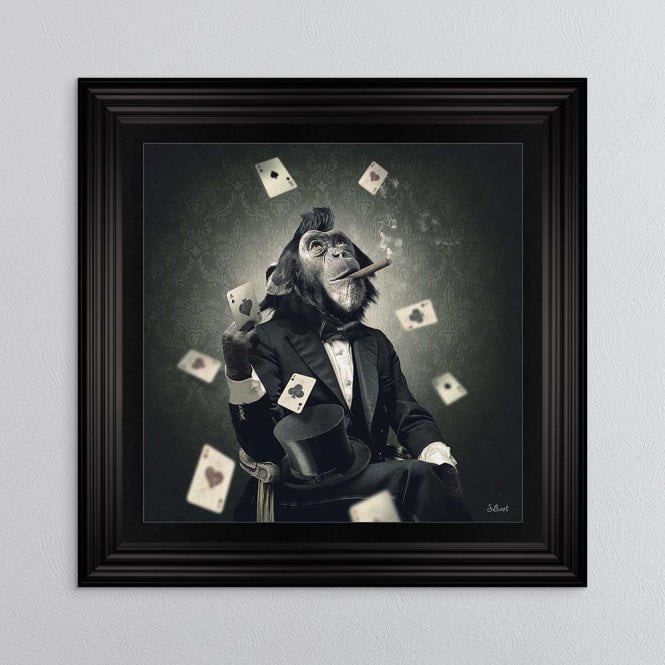 Poker Monkey - Matt Black 3 Step Frame - 90x90cm Poker Monkey - Matt Black 3 Step Frame - 90x90cm