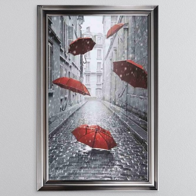 Umbrella Street Red - Metalic Frame - 114x74cm Umbrella Street Red - Metalic Frame - 114x74cm