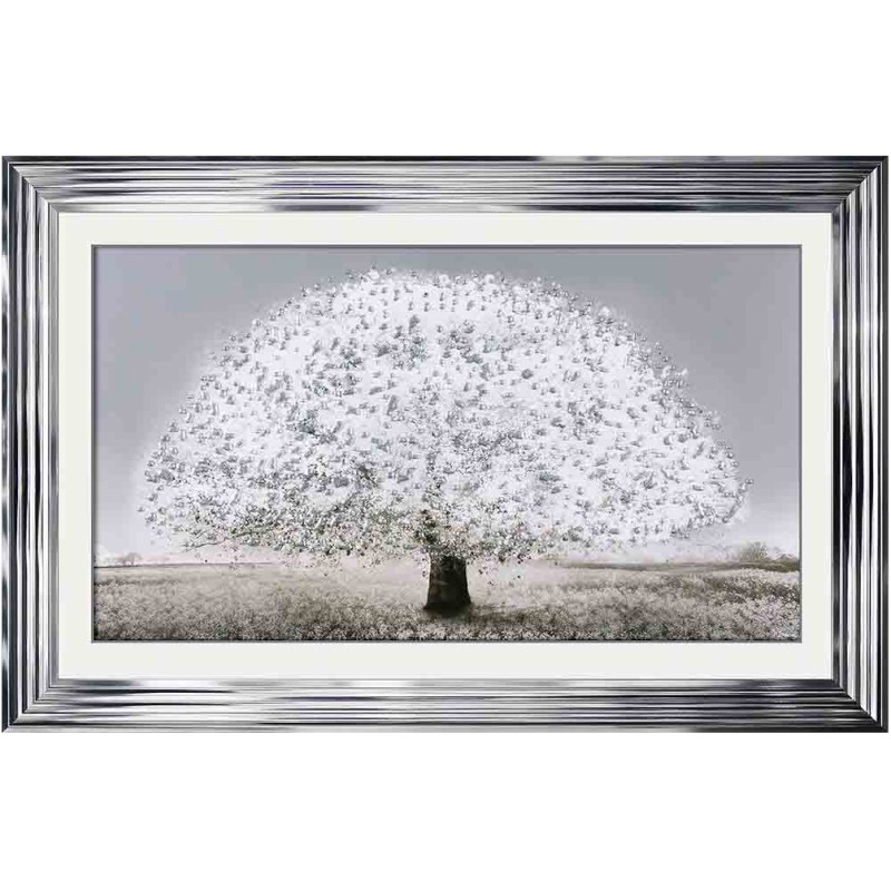 White Blossom - Chrome Frame - 114x74cm White Blossom - Chrome Frame - 114x74cm