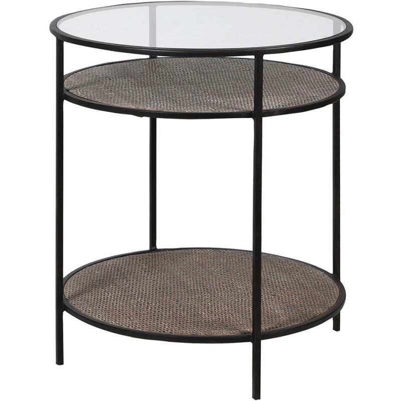 Round Side Table with Shelf Round Side Table with Shelf
