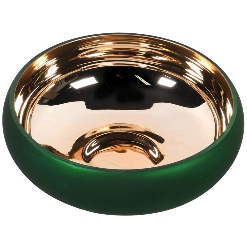 Green & Gold Glass Bowl Green & Gold Glass Bowl
