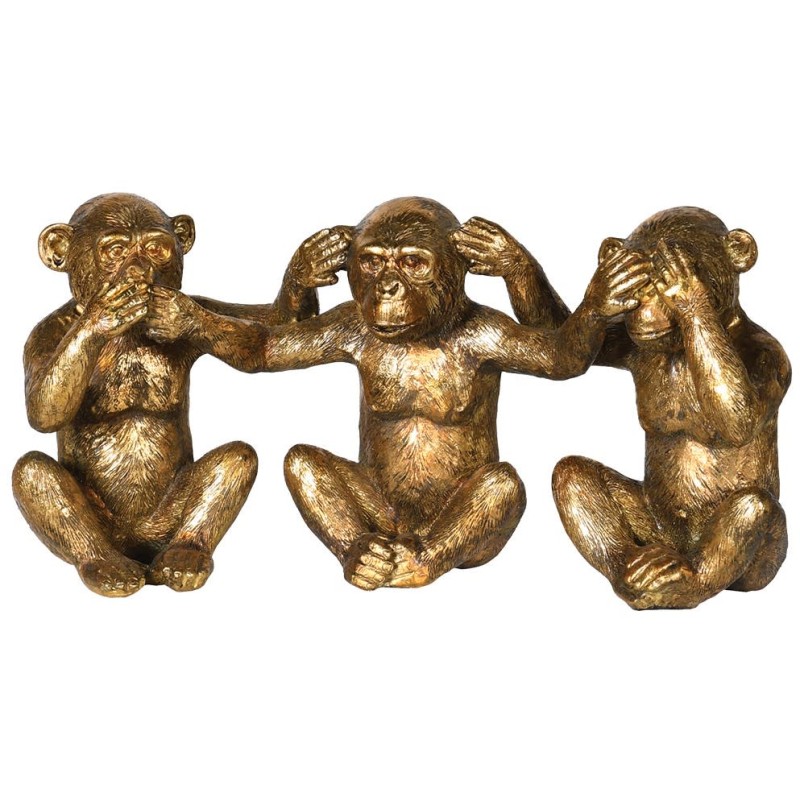 Small Gold No Evil Monkey Ornament Small Gold No Evil Monkey Ornament