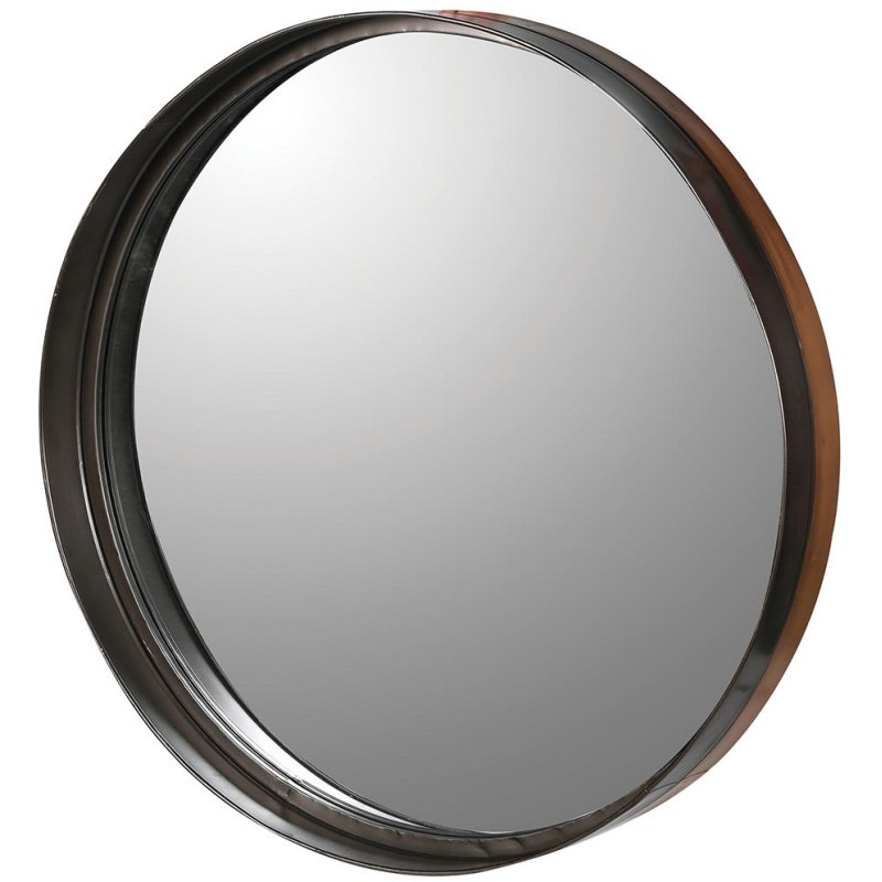 Round Deep Metal Frame Mirror Round Deep Metal Frame Mirror