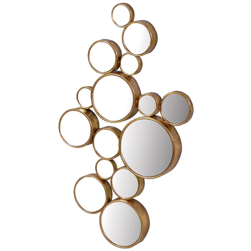 Gold Finish 15 Circles Mirror Gold Finish 15 Circles Mirror