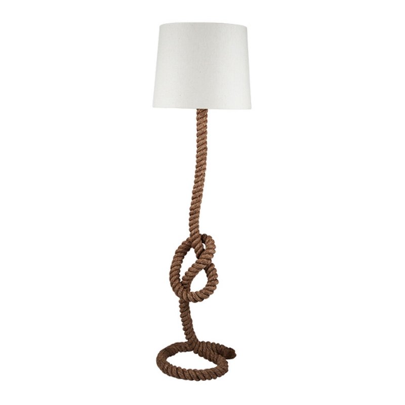 Rope Knot Floor Lamp with Natural Shade Rope Knot Floor Lamp with Natural Shade