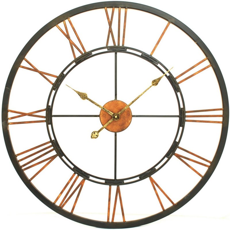 Large Metal Skeletal Wall Clock Large Metal Skeletal Wall Clock