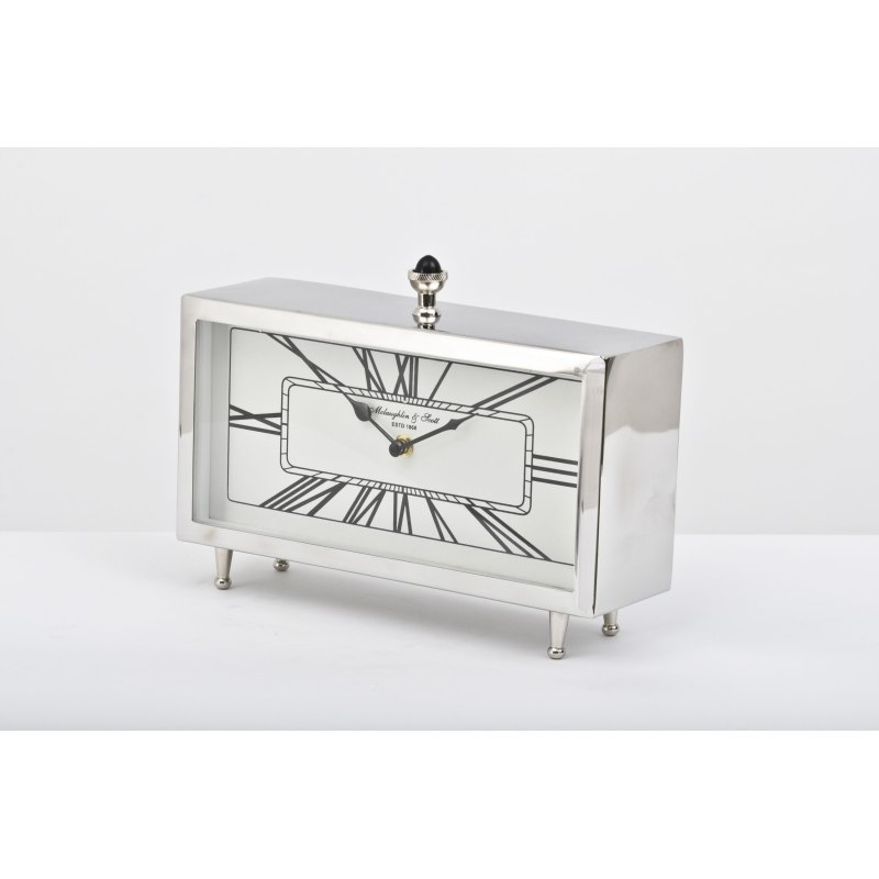 Nebolo Nickel Rectantular Table Clock Nebolo Nickel Rectantular Table Clock