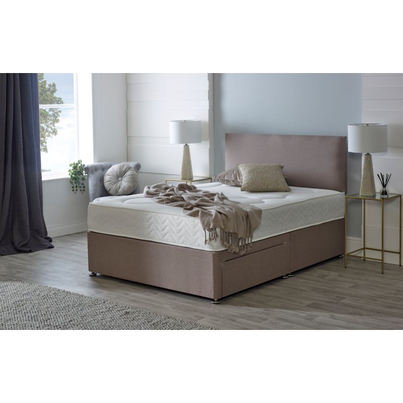 Solent Collection - Amber Special Set - 2 Drawer Divan Set with 20inch York Headboard Solent Collection - Amber Special Set - 2 Drawer Divan Set with 20inch York Headboard