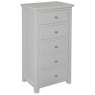 Wellow Painted 5 Drawer Narrow Chest Wellow Painted 5 Drawer Narrow Chest