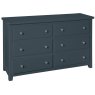 Wellow Painted 6 Drawer Wide Chest Wellow Painted 6 Drawer Wide Chest