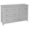 Wellow Painted 6 Drawer Wide Chest Wellow Painted 6 Drawer Wide Chest