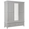 Wellow Painted Triple Wardrobe Wellow Painted Triple Wardrobe