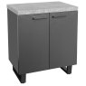 Fishbourne 2 Door Storage Cabinet - Stone Effect