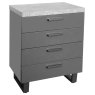 Fishbourne 4 Drawer Chest - Stone Effect