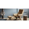Stressless Small Mayfair Chair with Footstool Stressless Small Mayfair Chair with Footstool
