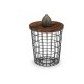 Sawyer Walnut Storage Lamp Table