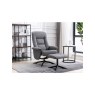 Colorado Swivel Recliner with Stool in Grey Colorado Swivel Recliner with Stool in Grey