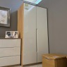 Thorley 2ft 6inch Tall Plain Robe in Bardolino with White Gloss (ex display) SOLD AS SEEN