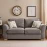 Angelina 2 Seater Sofa Standard Back In Aero Charcoal with Chrome Feet - Special Deal