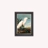 Snowy Heron Luxury Velvet Framed Wall Art
