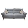 Jersey 3 Seater Standard Back Sofa in Hamilton Silver Feet Rustic Oak - Special Deal