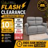 Kansas Electric Recliner 2 Seater Sofa - Grey Fabric