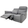 Furniture Link Kansas Electric Recliner 2 Seater Sofa - Grey Fabric