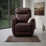 Kansas Leather Electric Recliner Chair - Chestnut