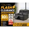 Kansas Leather 2 Seater Electric Recliner Sofa - Grey Kansas Leather 2 Seater Electric Recliner Sofa - Grey