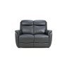 Kansas Leather 2 Seater Electric Recliner Sofa - Grey Kansas Leather 2 Seater Electric Recliner Sofa - Grey